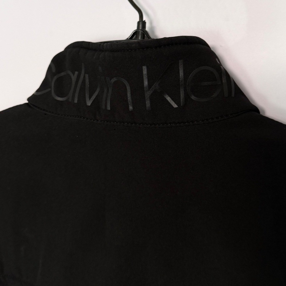 Calvin Klein Water Resistant Softshell Jacket Mens M Black Full Zip Lined - Picture 5 of 15
